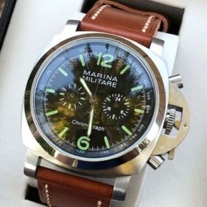 Parnis Marina Militare Quartz Chronograph 44mm SS